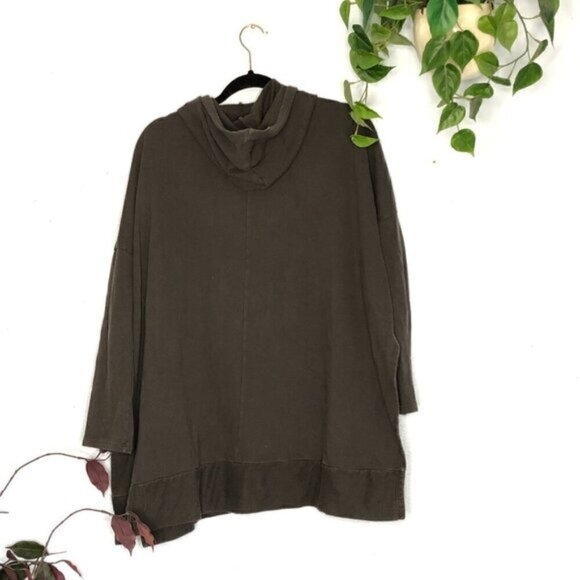 Free People Side Slit Hooded Cardi Zip Up Hoodie Cardigan Jacket We the Free XS - Picture 6 of 6